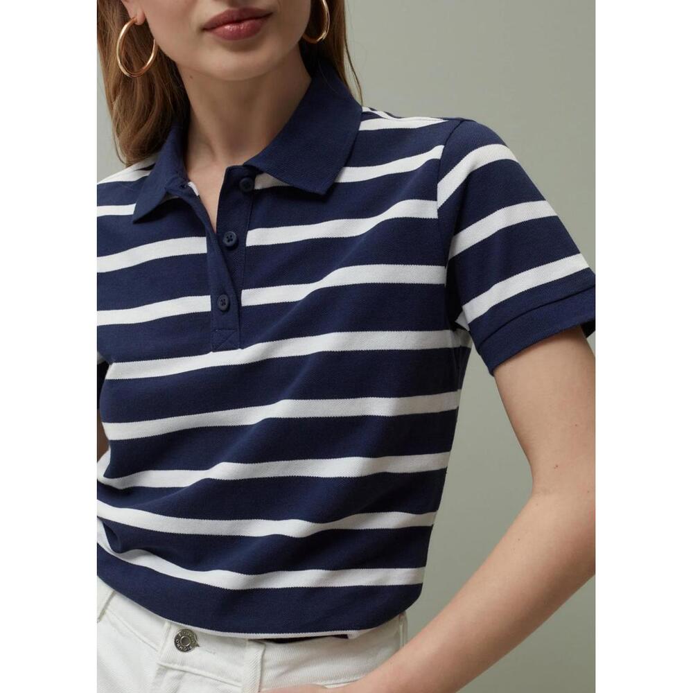 NWT Piombo Striped Pique Polo Shirt Size XXL